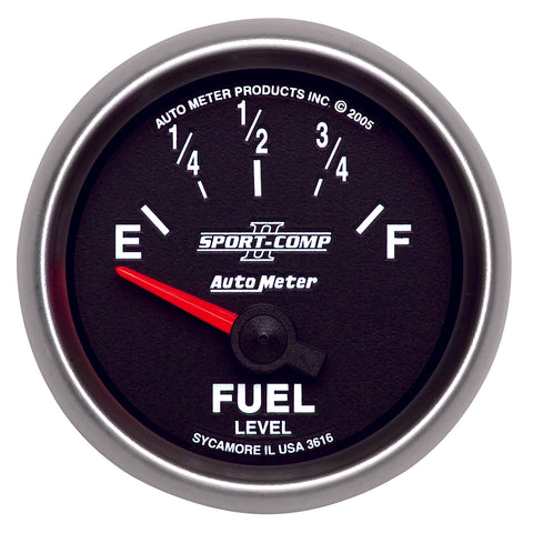 GAUGE, FUEL LEVEL, 2 1/16in, 240OE TO 33OF, ELEC, SPORT-COMP II