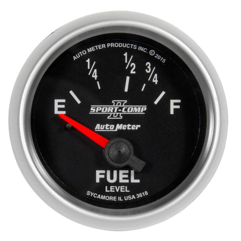 GAUGE, FUEL LEVEL, 2 1/16in, 16OE TO 158OF, ELEC, SPORT-COMP II