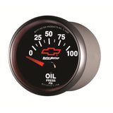 GAUGE, OIL PRESSURE, 2 1/16in, 100PSI, ELECTRIC, GM BOWTIE BLACK