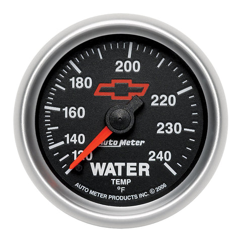 GAUGE, WATER TEMP, 2 1/16in, 120-240?F, MECHANICAL, GM BOWTIE BLACK