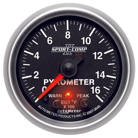 GAUGE, PYROMETER (EGT), 2 1/16in, 1600?F, STEPPER MOTOR W/PK & WRN, SPORT-COMP II
