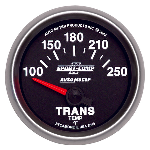 GAUGE, TRANSMISSION TEMP, 2 1/16in, 100-250?F, ELECTRIC, SPORT-COMP II