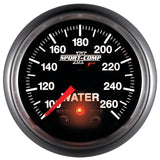 GAUGE, WATER TEMP, 2 1/16in, 100-260?F, STEPPER MOTOR W/PEAK & WRN, SPORT-COMP II