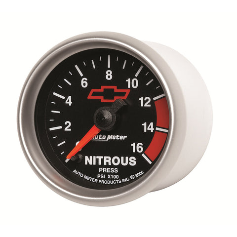 GAUGE, NITROUS PRESSURE, 2 1/16in, 1600PSI, DIGITAL STEPPER MOTOR, GM BOWTIE BLK