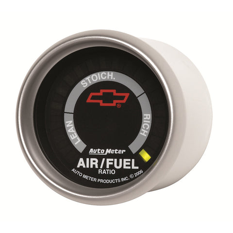 GAUGE, AIR/FUEL RATIO-NARROWBAND, 2 1/16in, LEAN-RICH, LED ARRAY, GM BOWTIE BLACK