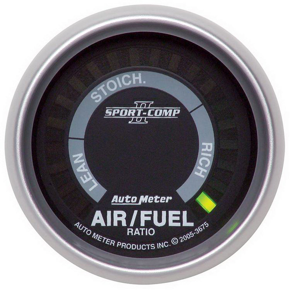 GAUGE, AIR/FUEL RATIO-NARROWBAND, 2 1/16in, LEAN-RICH, LED ARRAY, SPORT-COMP II