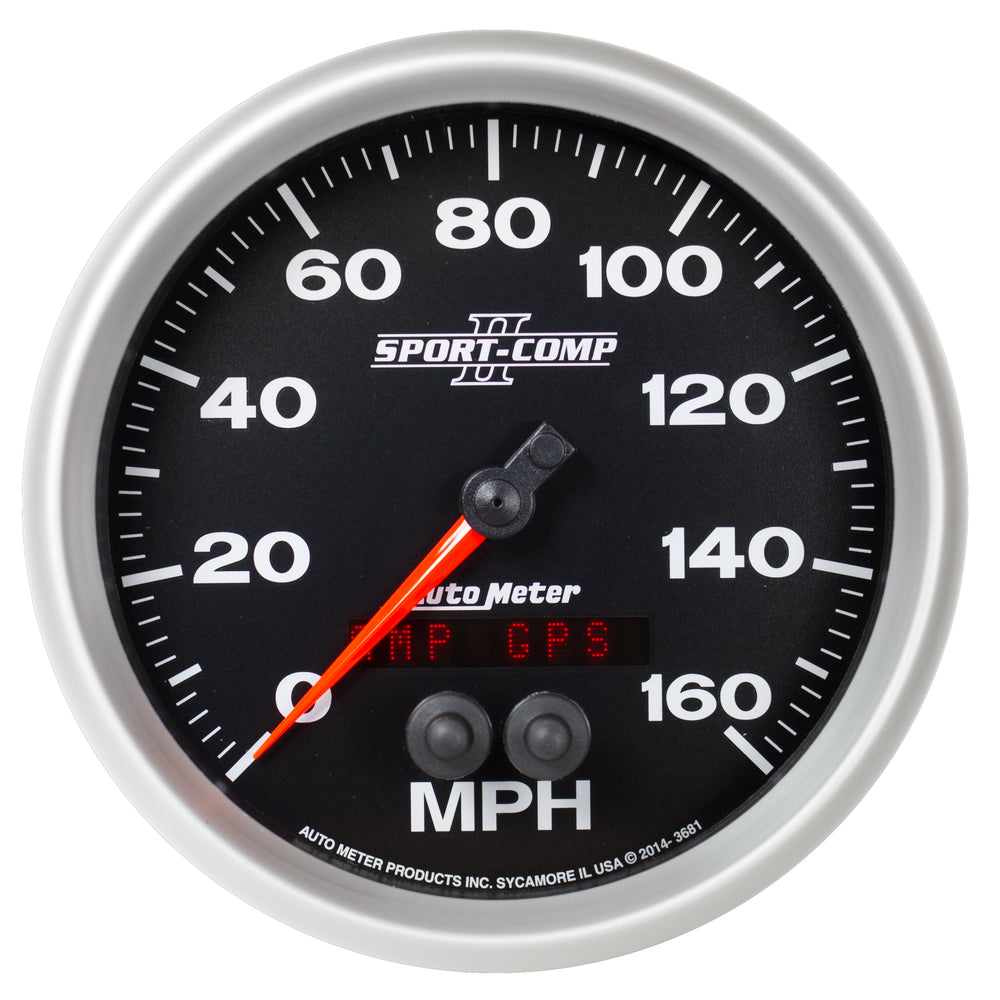 GAUGE, SPEEDOMETER, 5in, 160MPH, GPS, SPORT-COMP II