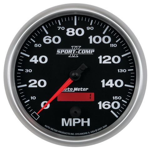 GAUGE, SPEEDOMETER, 5in, 160MPH, ELEC. PROGRAMMABLE, SPORT-COMP II