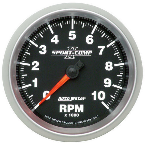 GAUGE, TACHOMETER, 3 3/8in, 10K RPM, IN-DASH, SPORT-COMP II