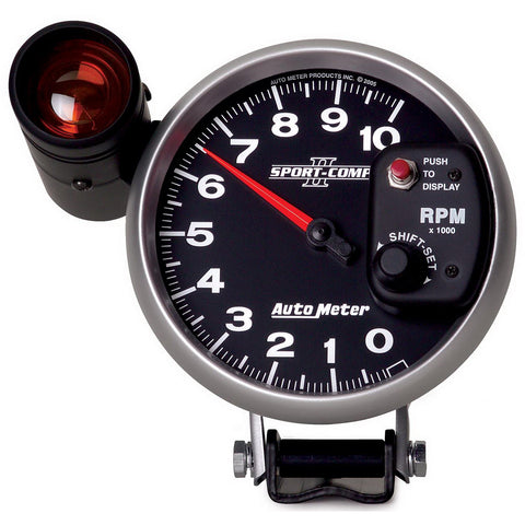 GAUGE, TACHOMETER, 5in, 10K RPM, PEDESTAL W/ EXT. SHIFT-LITE, SPORT-COMP II