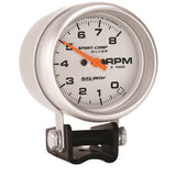 GAUGE, TACHOMETER, 2 5/8in, 8K RPM, PEDESTAL, ULTRA-LITE