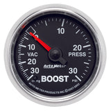 GAUGE, VAC/BOOST, 2 1/16in, 30INHG-30PSI, MECHANICAL, GS