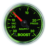 GAUGE, VAC/BOOST, 2 1/16in, 30INHG-30PSI, MECHANICAL, GS