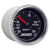 GAUGE, VAC/BOOST, 2 1/16in, 30INHG-30PSI, MECHANICAL, GS