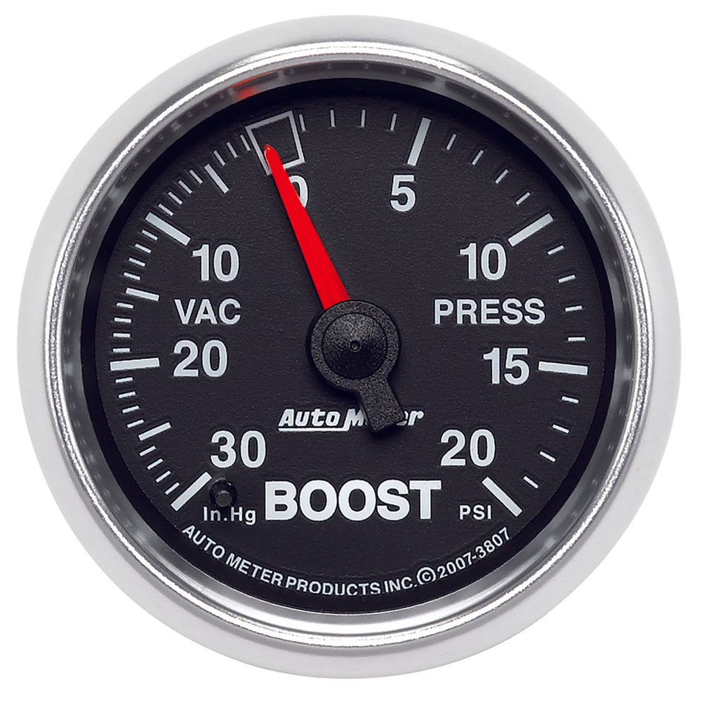 GAUGE, VAC/BOOST, 2 1/16in, 30INHG-20PSI, MECHANICAL, GS