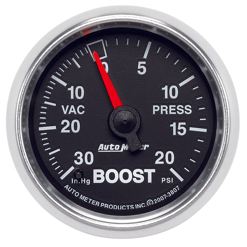 GAUGE, VAC/BOOST, 2 1/16in, 30INHG-20PSI, MECHANICAL, GS
