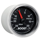 GAUGE, VAC/BOOST, 2 1/16in, 30INHG-20PSI, MECHANICAL, GS