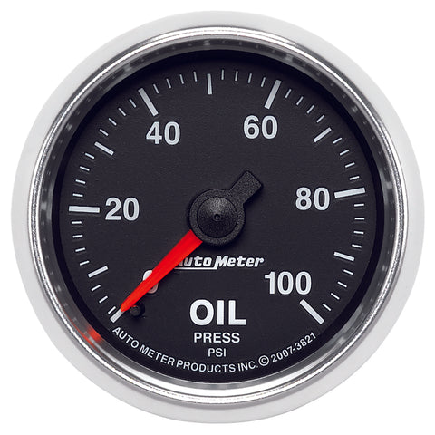 GAUGE, OIL PRESSURE, 2 1/16in, 100PSI, MECHANICAL, GS