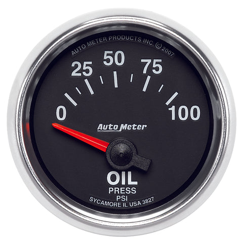 GAUGE, OIL PRESSURE, 2 1/16in, 100PSI, ELECTRIC, GS