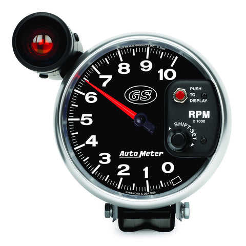 GAUGE, TACHOMETER, 5in, 10K RPM, PEDESTAL W/ EXT. SHIFT-LITE, GS