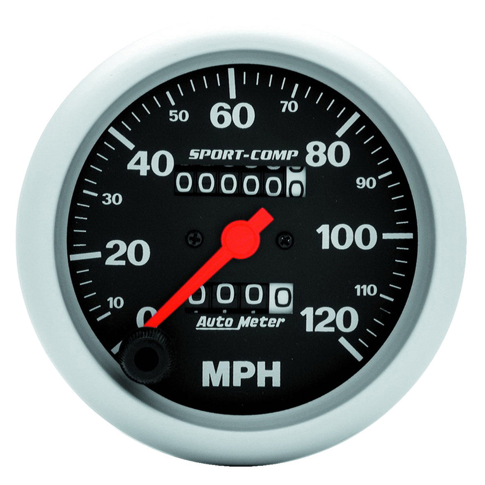GAUGE, SPEEDOMETER, 3 3/8in, 120MPH, MECHANICAL, SPORT-COMP