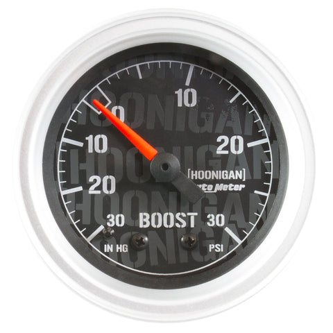GAUGE, VAC/BOOST, 2 1/16in, 30INHG-30PSI, MECHANICAL, HOONIGAN