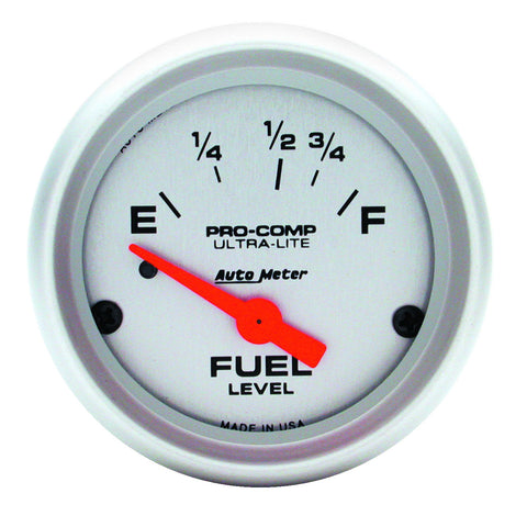 GAUGE, FUEL LEVEL, 2 1/16in, 73OE TO 10OF, ELEC, ULTRA-LITE