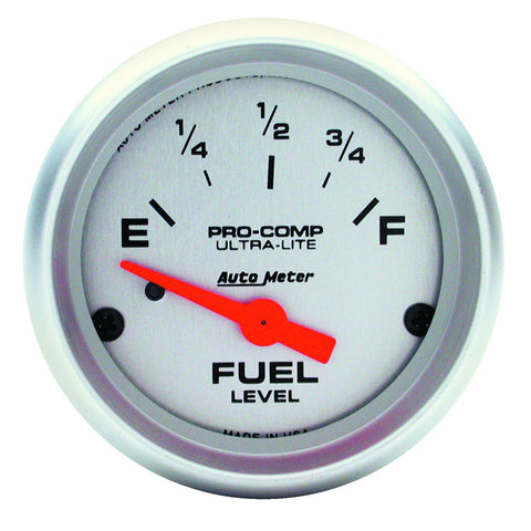 GAUGE, FUEL LEVEL, 2 1/16in, 240OE TO 33OF, ELEC, ULTRA-LITE