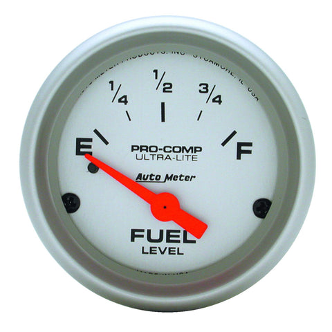 GAUGE, FUEL LEVEL, 2 1/16in, 0OE TO 30OF, ELEC, ULTRA-LITE
