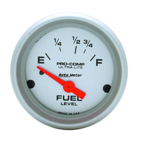GAUGE, FUEL LEVEL, 2 1/16in, 16OE TO 158OF, ELEC, ULTRA-LITE