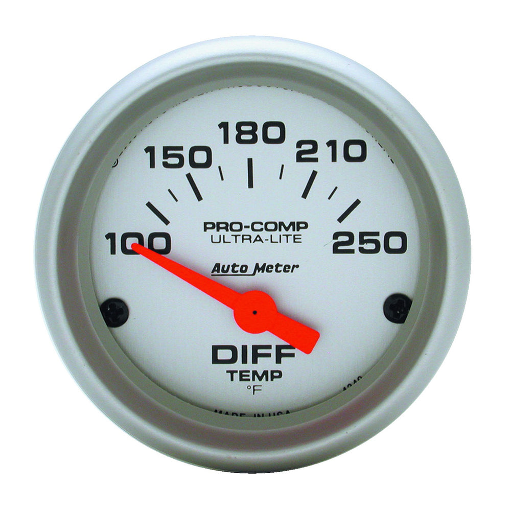 GAUGE, DIFFERENTIAL TEMP, 2 1/16in, 100-250?F, ELECTRIC, ULTRA-LITE