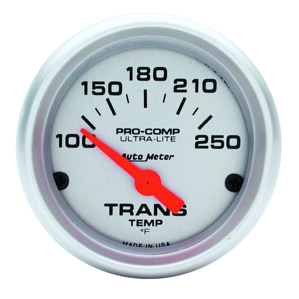 GAUGE, TRANSMISSION TEMP, 2 1/16in, 100-250?F, ELECTRIC, ULTRA-LITE
