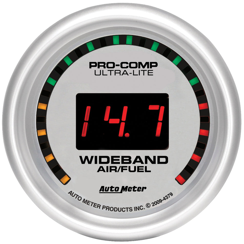 GAUGE, AIR/FUEL RATIO-WIDEBAND, STREET, 2 1/16in, 10:1-17:1, DIGITAL, ULTRA-LITE