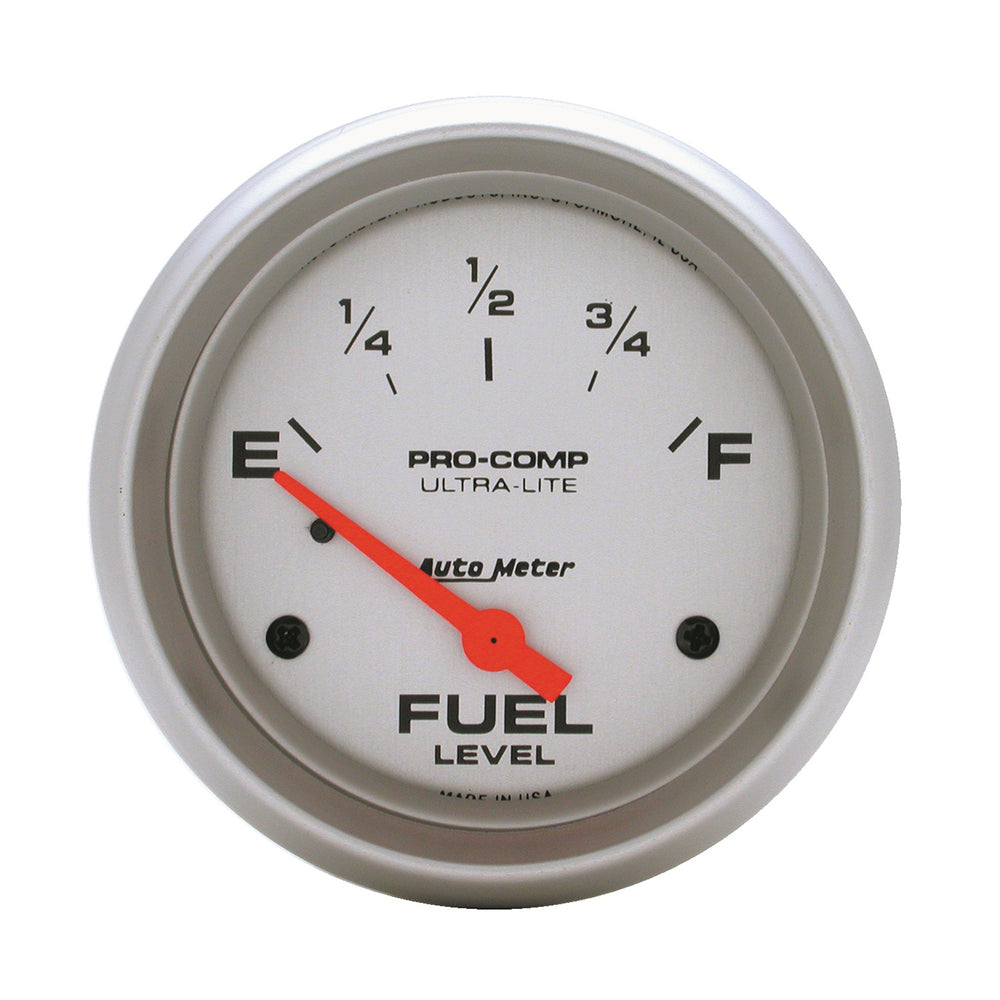 GAUGE, FUEL LEVEL, 2 5/8in, 0OE TO 30OF, ELEC, ULTRA-LITE