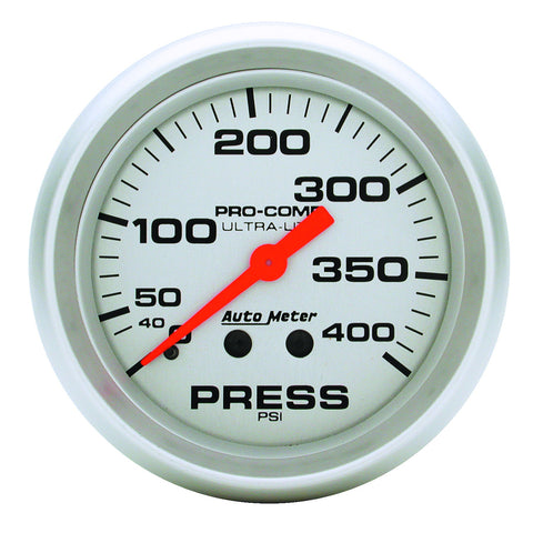 GAUGE, PRESSURE, 2 5/8in, 400PSI, MECHANICAL, ULTRA-LITE