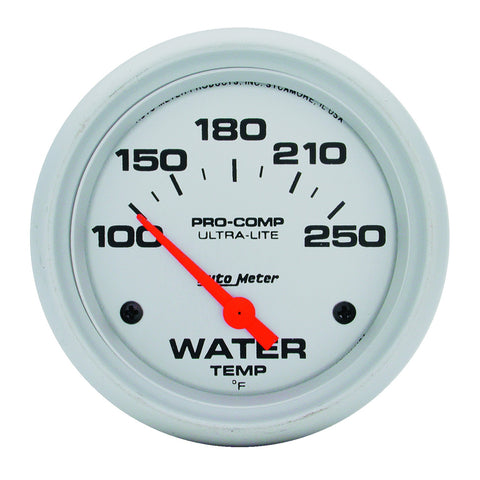 GAUGE, WATER TEMP, 2 5/8in, 100-250?F, ELECTRIC, ULTRA-LITE