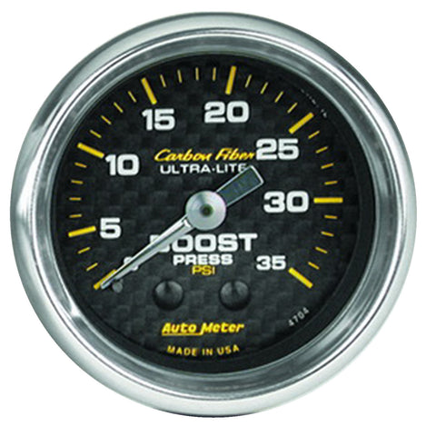 GAUGE, BOOST, 2 1/16in, 35PSI, MECHANICAL, CARBON FIBER