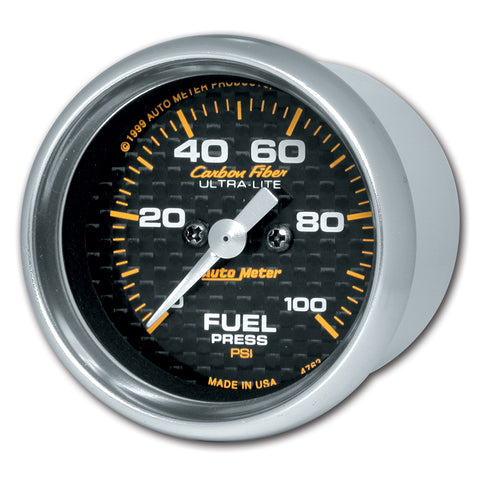 GAUGE, FUEL PRESSURE, 2 1/16in, 100PSI, DIGITAL STEPPER MOTOR, CARBON FIBER