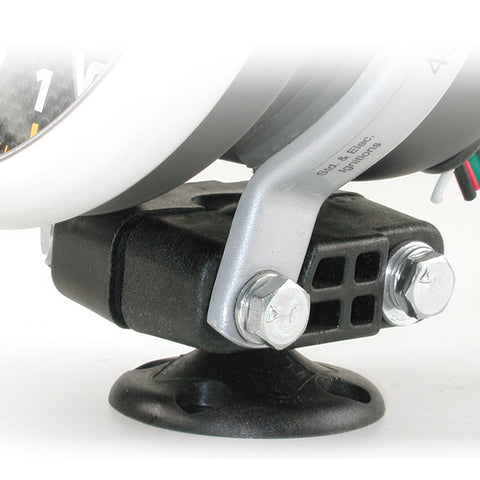 GAUGE MOUNT, ROLL POD, PEDESTAL, FITS 5in PEDESTAL TACH, BLACK