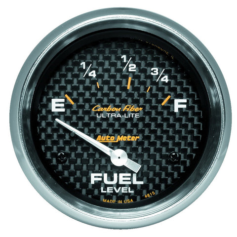 GAUGE, FUEL LEVEL, 2 5/8in, 73OE TO 10OF, ELEC, CARBON FIBER