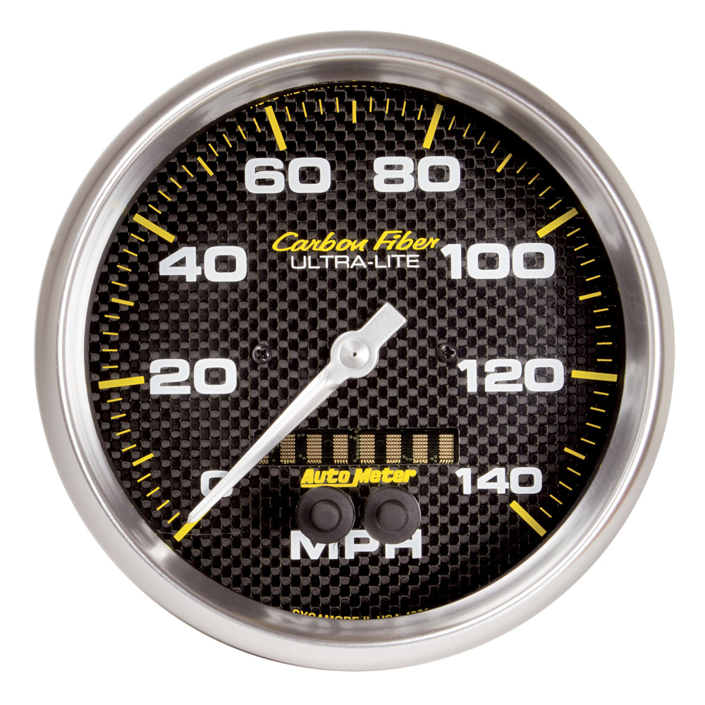 GAUGE, SPEEDOMETER, 5in, 140MPH, GPS, CARBON FIBER