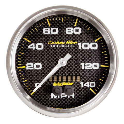 GAUGE, SPEEDOMETER, 5in, 140MPH, GPS, CARBON FIBER