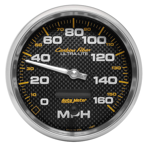 GAUGE, SPEEDOMETER, 5in, 160MPH, ELEC. PROGRAMMABLE, CARBON FIBER