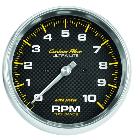 GAUGE, TACHOMETER, 5in, 10K RPM, IN-DASH, CARBON FIBER