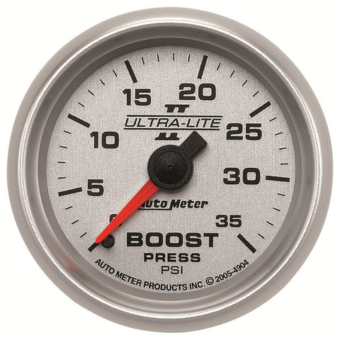 GAUGE, BOOST, 2 1/16in, 35PSI, MECHANICAL, ULTRA-LITE II