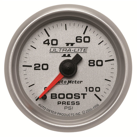 GAUGE, BOOST, 2 1/16in, 100PSI, MECHANICAL, ULTRA-LITE II
