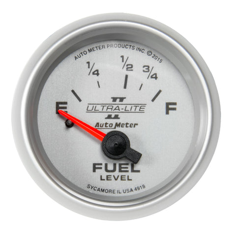 GAUGE, FUEL LEVEL, 2 1/16in, 16OE TO 158OF, ELEC, ULTRA-LITE II