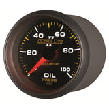 GAUGE, OIL PRESSURE, 2 1/16in, 100PSI, MECHANICAL, ULTRA-LITE II