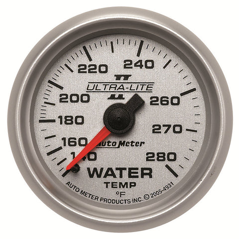 GAUGE, WATER TEMP, 2 1/16in, 140-280?F, MECHANICAL, ULTRA-LITE II