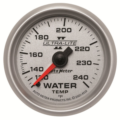 GAUGE, WATER TEMP, 2 1/16in, 120-240?F, MECHANICAL, ULTRA-LITE II